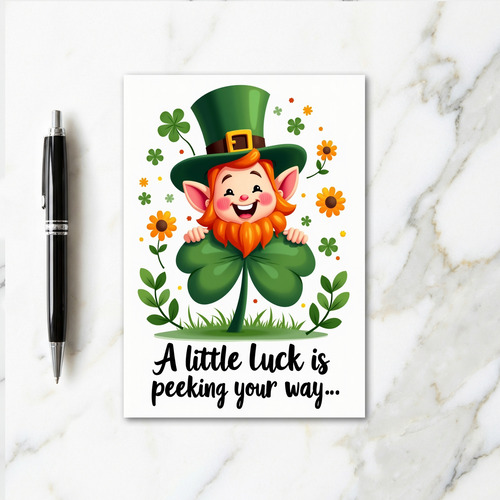 Lucky Leprechaun Peekaboo Card