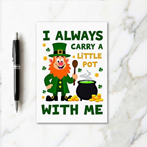 Lucky Leprechaun Pot Gold Card