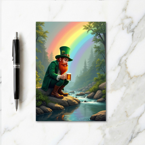 Lucky Leprechaun Rainbow Scene Card
