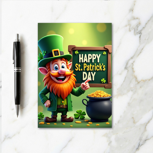 Lucky Leprechaun St Patricks Day Card