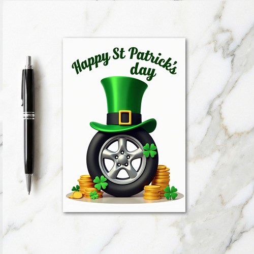 Lucky Leprechaun Wheels Card