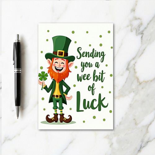 Lucky Leprechaun Wishes Card