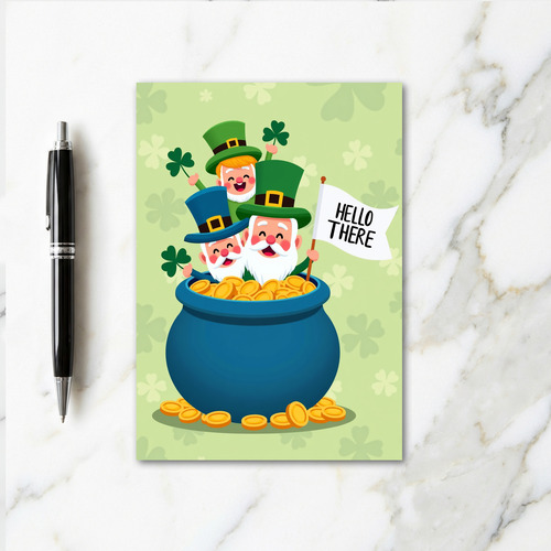 Lucky Leprechauns Hello There Card