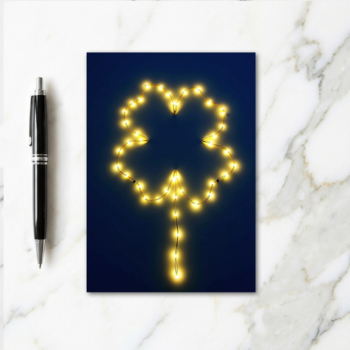 Lucky Lights Clover Good Fortune Card