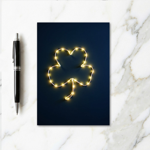 Lucky Lights Shamrock Card