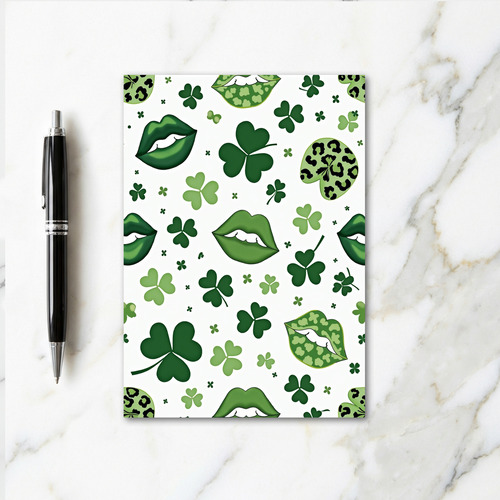 Lucky Lips Shamrock Pattern Card