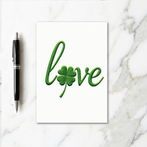 Lucky Love Embroidered Card