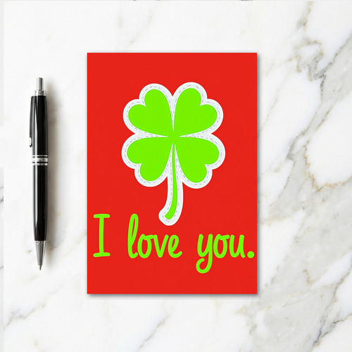 Lucky Love Four Leaf Clover Card