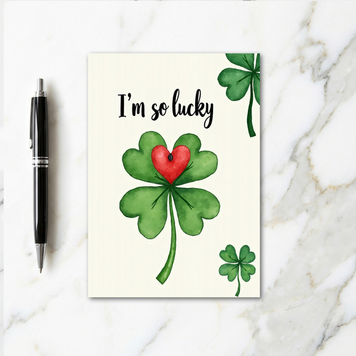 Lucky Love Glitter Texture Card