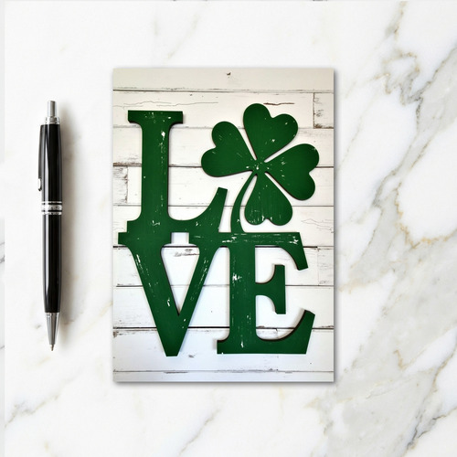 Lucky Love Green Message Card