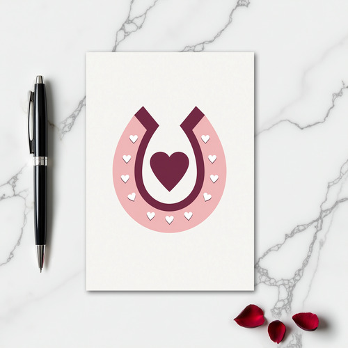 Lucky Love Horseshoe Card