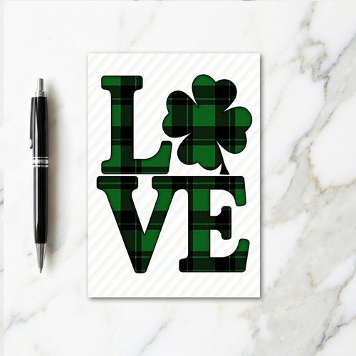 Lucky Love Plaid Pattern Card