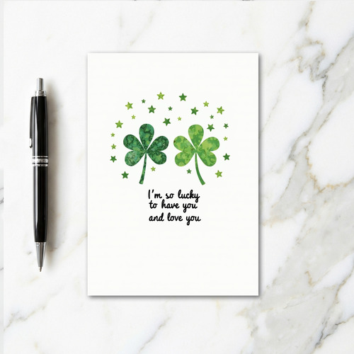 Lucky Love Shamrock Card