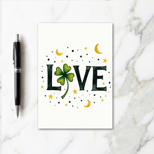 Lucky Love Watercolor Art Card