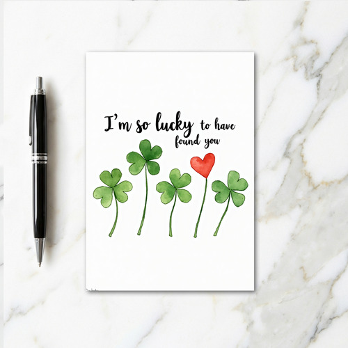Lucky Love Watercolor Card