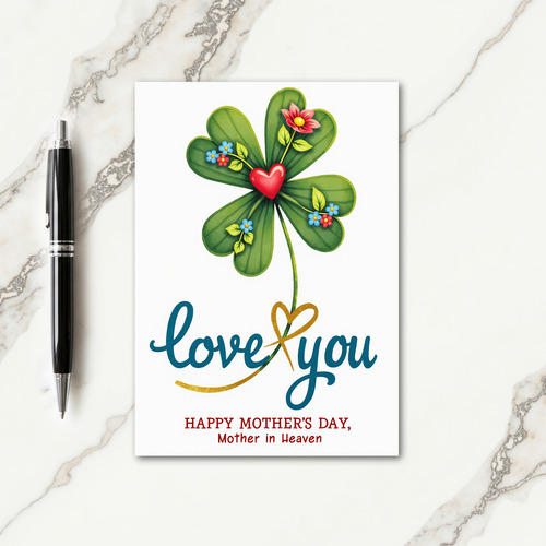 Lucky Love You Mothers Day Art Card