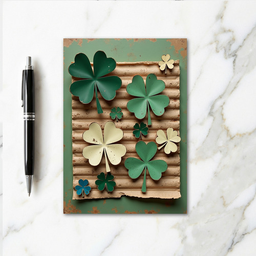 Lucky Metal Clover Art Card