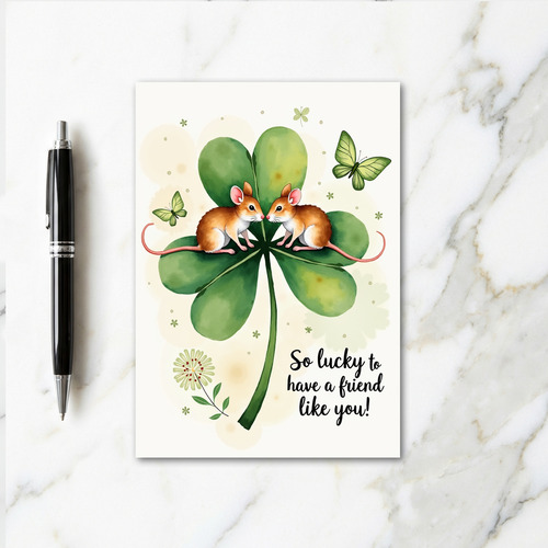 Lucky Mice Friend Card