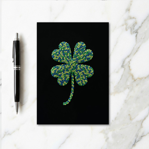 Lucky Mosaic Clover Art Card