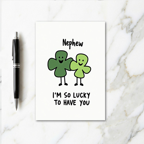 Lucky Nephew Greeting Card