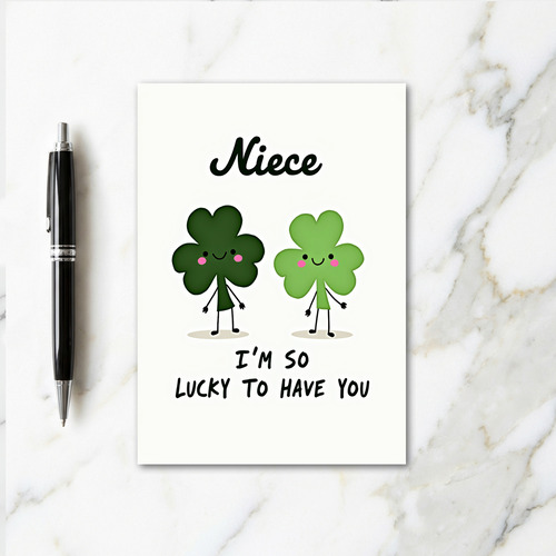 Lucky Niece Greeting Card
