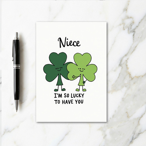 Lucky Niece Love Card