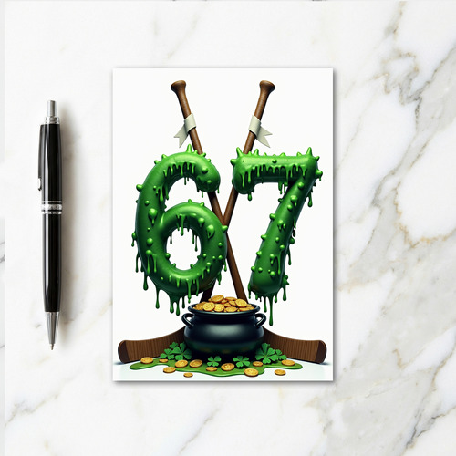 Lucky Number 67 St Patricks Card