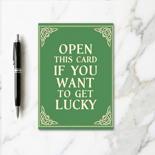 Lucky Open This Faux Gold Foil Card