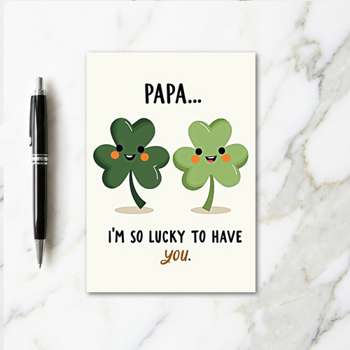 Lucky Papa Clover Card