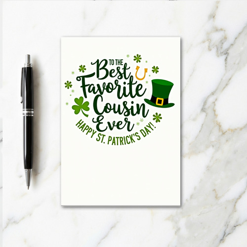 Lucky Pattern St Patricks Day Card