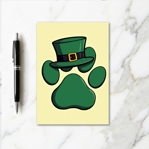 Lucky Paw St Patricks Day Card
