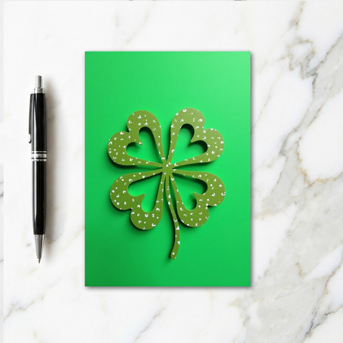 Lucky Playful Clover Card