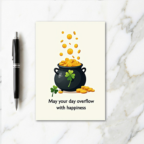 Lucky Pot Gold Coins Overflow Card