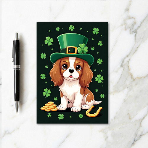 Lucky Puppy Glitter Texture Card