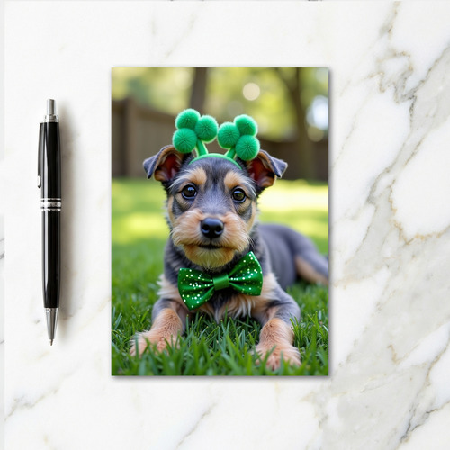 Lucky Puppy Portrait Cute Card