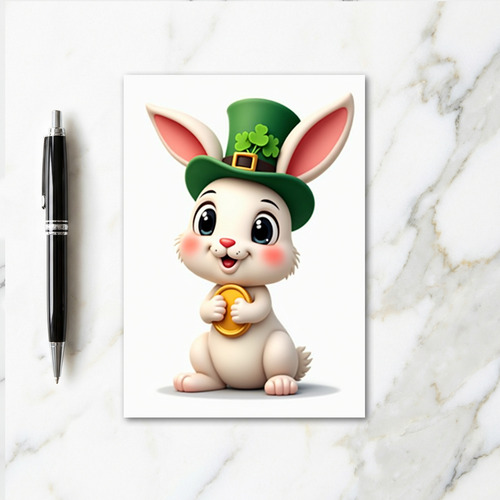 Lucky Rabbit St Patricks Day Card
