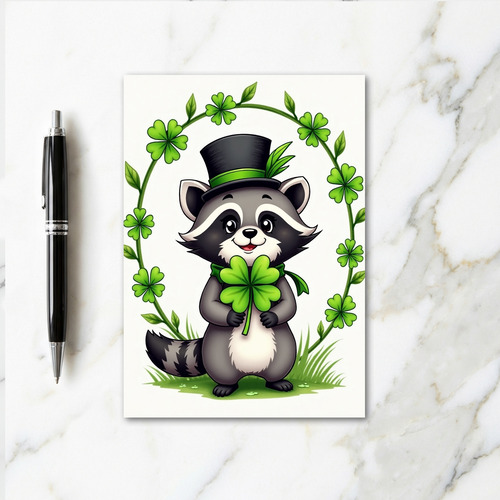 Lucky Raccoon Celebration Card