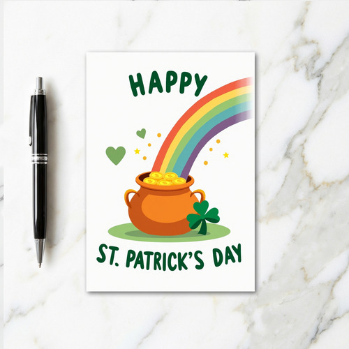 Lucky Rainbow St Patricks Day Card