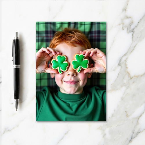 Lucky Redhead Shamrock Cookie Card