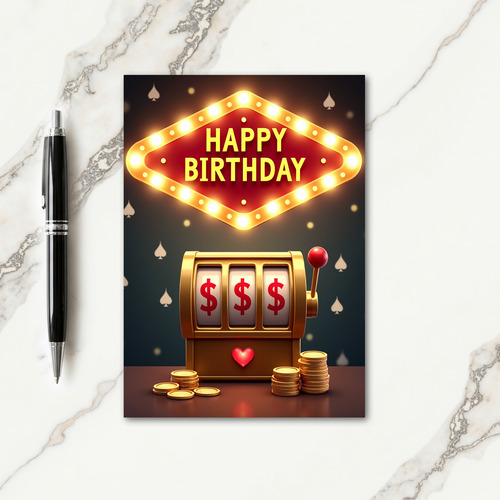 Lucky Reel Birthday Card
