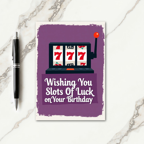 Lucky Seven Birthday Card