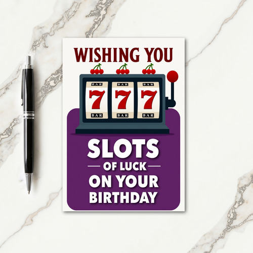 Lucky Sevens Birthday Card