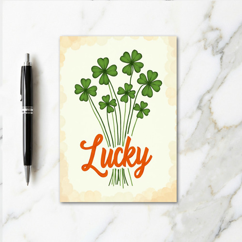 Lucky Shamrock Bouquet Card