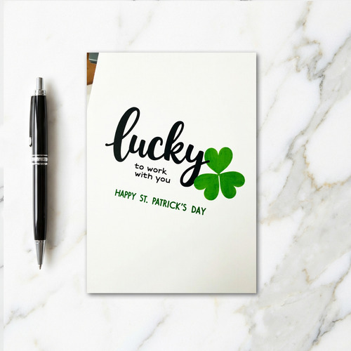 Lucky Shamrock Faux Gold Foil Card