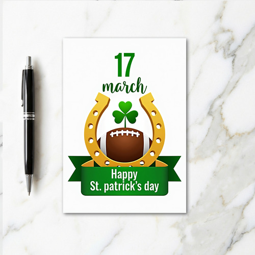 Lucky Shamrock Football Day Card
