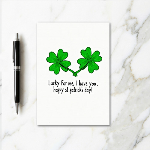 Lucky Shamrock Glitter Texture Card