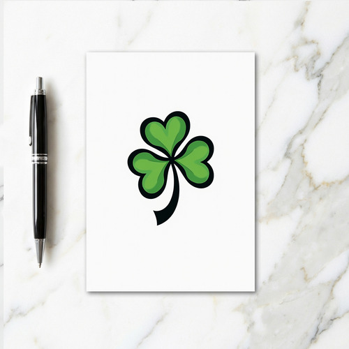 Lucky Shamrock Green Art Card
