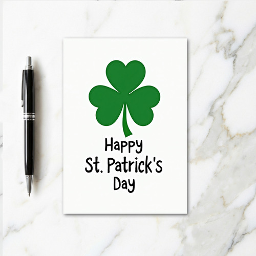 Lucky Shamrock Green Day Card