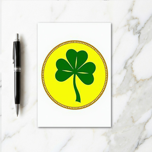 Lucky Shamrock Green Hope Card