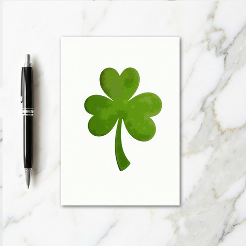 Lucky Shamrock Green Leaves Card